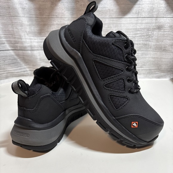 Merrell Other - Merrell Fullbench Comp Toe J003325 Black Work Sneakers Shoes Men's‎ 4 Women's 6